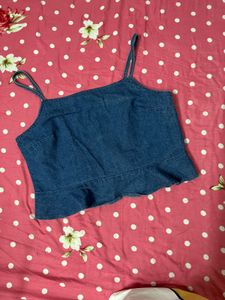 Denim Corset Type Crop Top