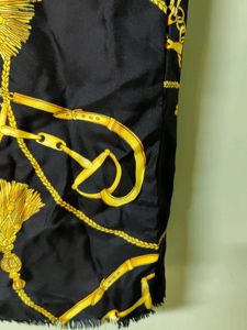 Silk Scarf with Gold Print ✨