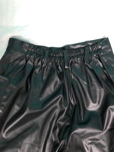 Faux Leather Wide Legs Pants