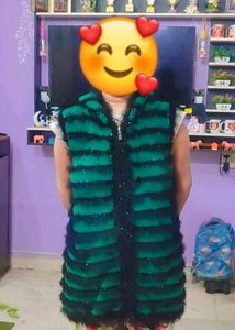 Emerald Green Fur Vest