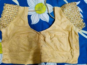 Embroidered Floral Saree With Stones