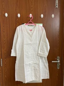 Aavaasa White Cotton Kurta