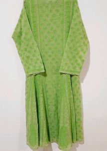 Green Embroidered Kurta