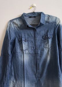Denim Blue Shirt For Women