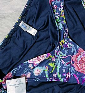 Blue Floral Print Brief
