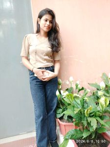 Stylish Korean Beige Button Top ✨