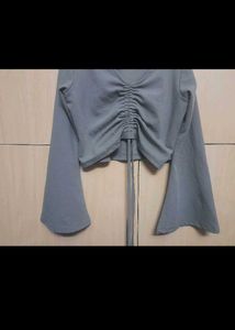 Grey Knot Top