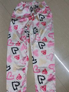 White Pink Night Suit Girls Wear Med To Large