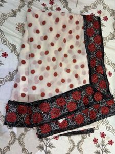 Elegant Polka Dot Saree