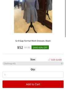 GAP camel navy blue striped dress