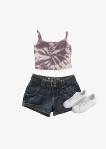 purple tie dye top