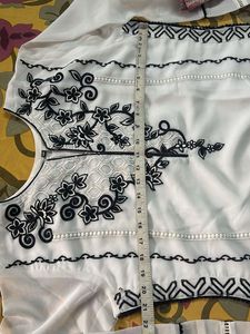Elegant White Embroidered Kurta Set
