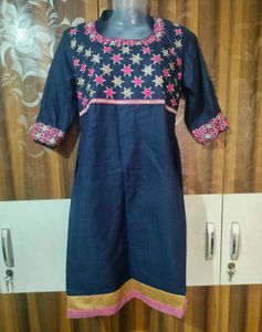 Embroidered Blue Kurta