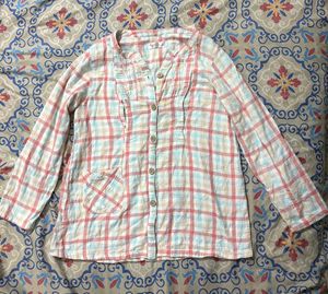 Plaid Button-Up Top