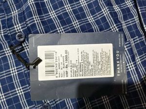 Highlander Men&#39;s Blue Checked Shirt, XL SIZE