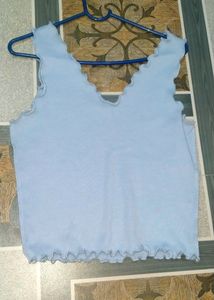 Blue Crop Top