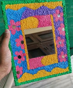 TEXTURED ART WITH MIRROR WALL DECOR