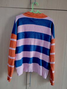 Striped Collared Sweater