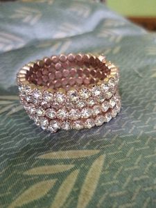Fancy Diamond Studded Bangle Stylish Bracelet