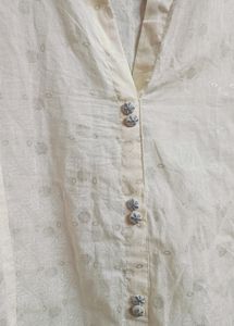 Beautiful White Kurta With Overcoat