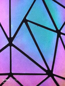 geometrical holographic luminous backpack