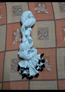White Printed Dupatta