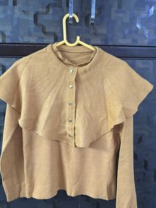 DARK BEIGE WOOLLEN SWEATER