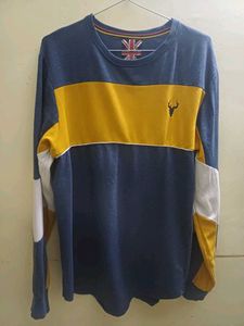 Next Blue &amp; Yellow Colorblock Crewneck