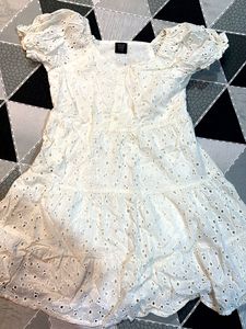 White Eyelet Mini Dress