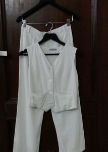 White Vest & Pants Set