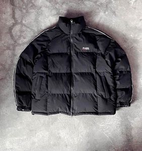 Flion Black Double Zipper Puffer Jacket