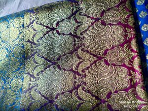 Elegant Blue &amp; pink Benarasi Saree