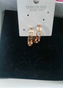 Gold toned hoop  Fashion Earrings