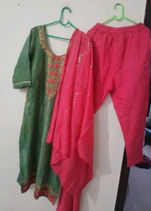 Green & Pink Salwar Suit