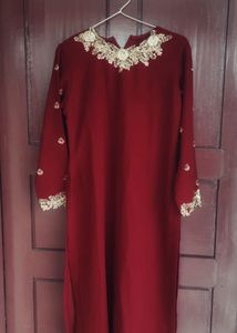 Maroon Kurti Set