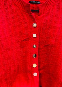 🇮🇹Italy Imported Red Button-Down Cardigan
