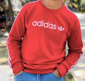 Adidas Red Pullover Sweater