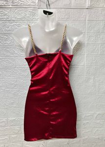 Red Satin Mini Dress
