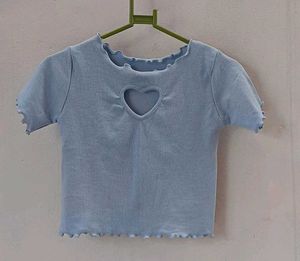 Cute Heart Cutout Top