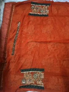 Full Work Saree With Blouse Piece