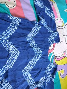 Blue Tie-Dye Embellished Tunic
