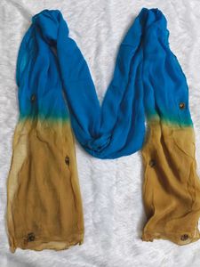 🆕 Blue & Gold Dupatta