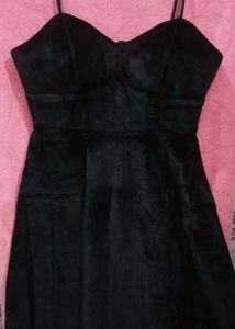 Black Velvet Mini Dress