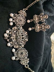 Laxmi Silver Necklace New Not Used