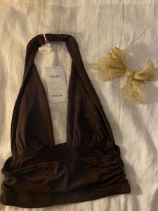 Savana Brown Halter Top