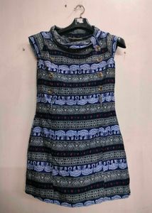 Patterned Mini Dress