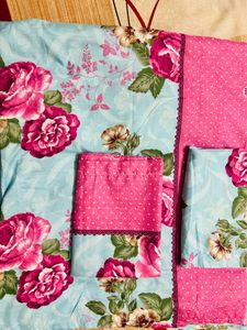 Full Size Bed Sheet With Pillow Cover