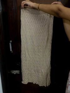 Beige Knit Skirt