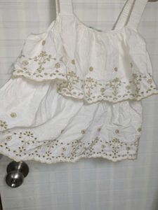 White Embroidered Top( Never Used)