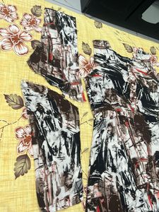 Abstract Print Sleeveless A Line Kurta